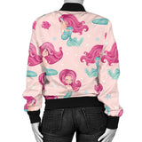 Cute Little Mermaid Pattern Women'S Bomber Jacket