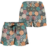Gear Pattern Print Design 05 Women Shorts
