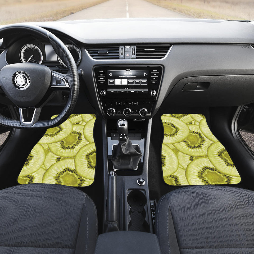 Sliced Kiwi Pattern Front Car Mats