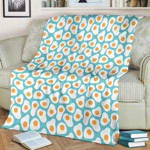 Fried Eggs Pattern Print Design 04 Premium Blanket