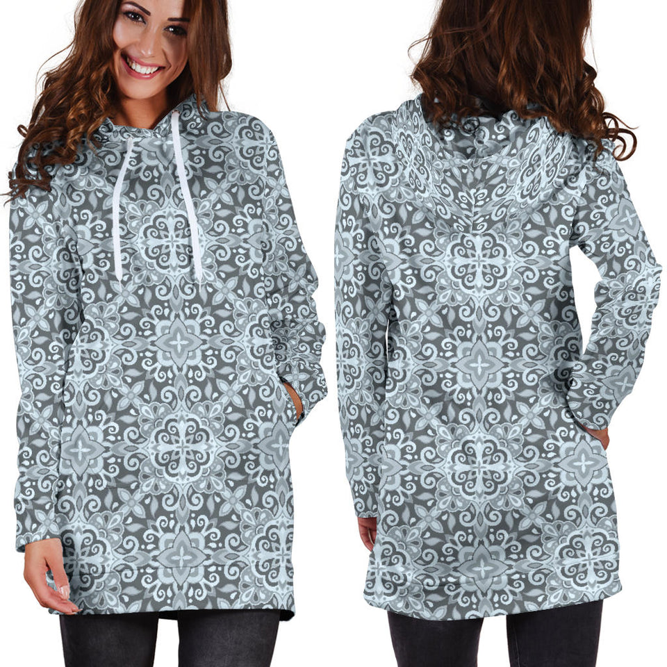 Traditional Indian Element Pattern Women'S Hoodie Dress