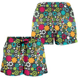 Gear Pattern Print Design 03 Women Shorts