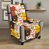 Colorful Maneki Neko Lucky Cat pattern Chair Cover Protector