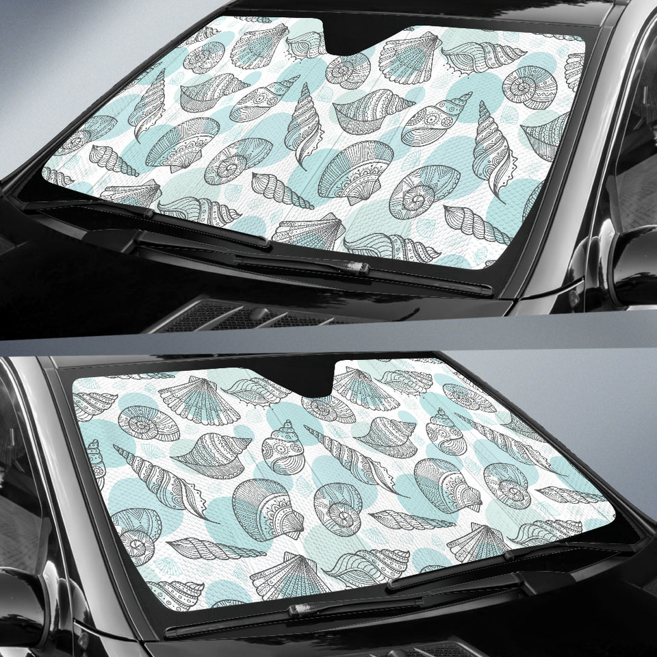 Shell Polynesian Tribal  Car Sun Shade