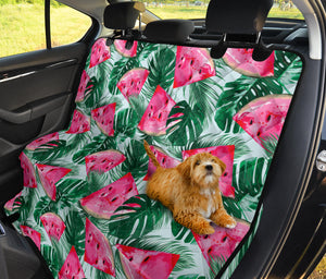 Watermelons Tropical Palm Leaves Pattern Dog Car Seat Covers