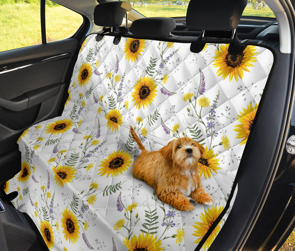 Beautiful Sunflowers Pattern Dog Car Seat Covers