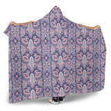 Indian Batik Style Pattern Hooded Blanket