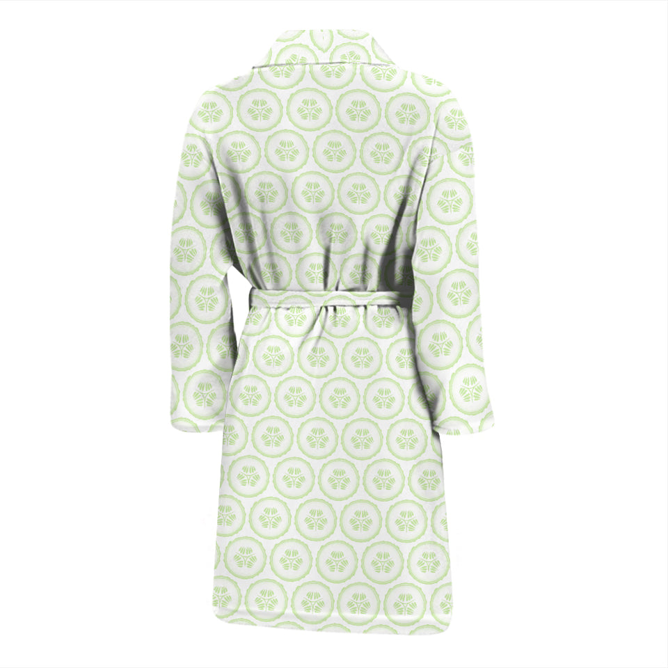 Cucumber Pattern Background Men'S Bathrobe