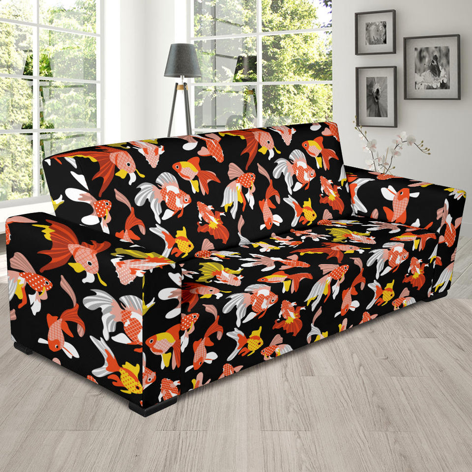 Goldfish Pattern Print Design 03 Sofa Slipcover