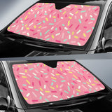 Pink Donut Glaze Candy Pattern Car Sun Shade