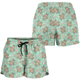Hippopotamus Pattern Print Design 02 Women Shorts