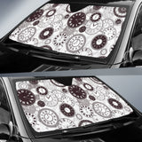 Classic Vintage Clock Pattern Car Sun Shade