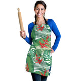 Heliconia Palm And Monstera  Leaves Pattern Adjustable Apron