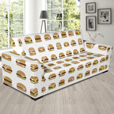 Hamburger Pattern Print Design 02 Sofa Slipcover