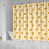 Cheese Pattern Shower Curtain Fulfilled In US