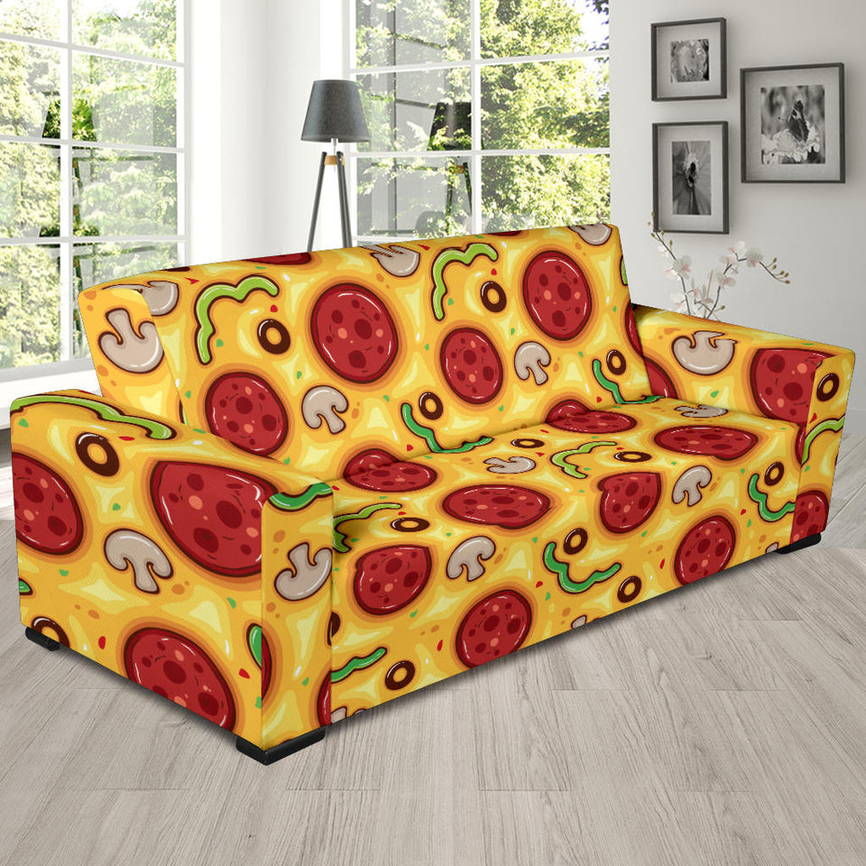 Pizza Texture Pattern Sofa Slipcover