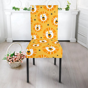 Lion Pattern Print Design 03 Dining Chair Slipcover