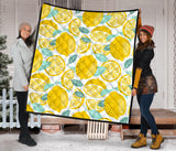 Lemon Design Pattern Premium Quilt