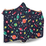Colorful Space Pattern Planet Star Hooded Blanket