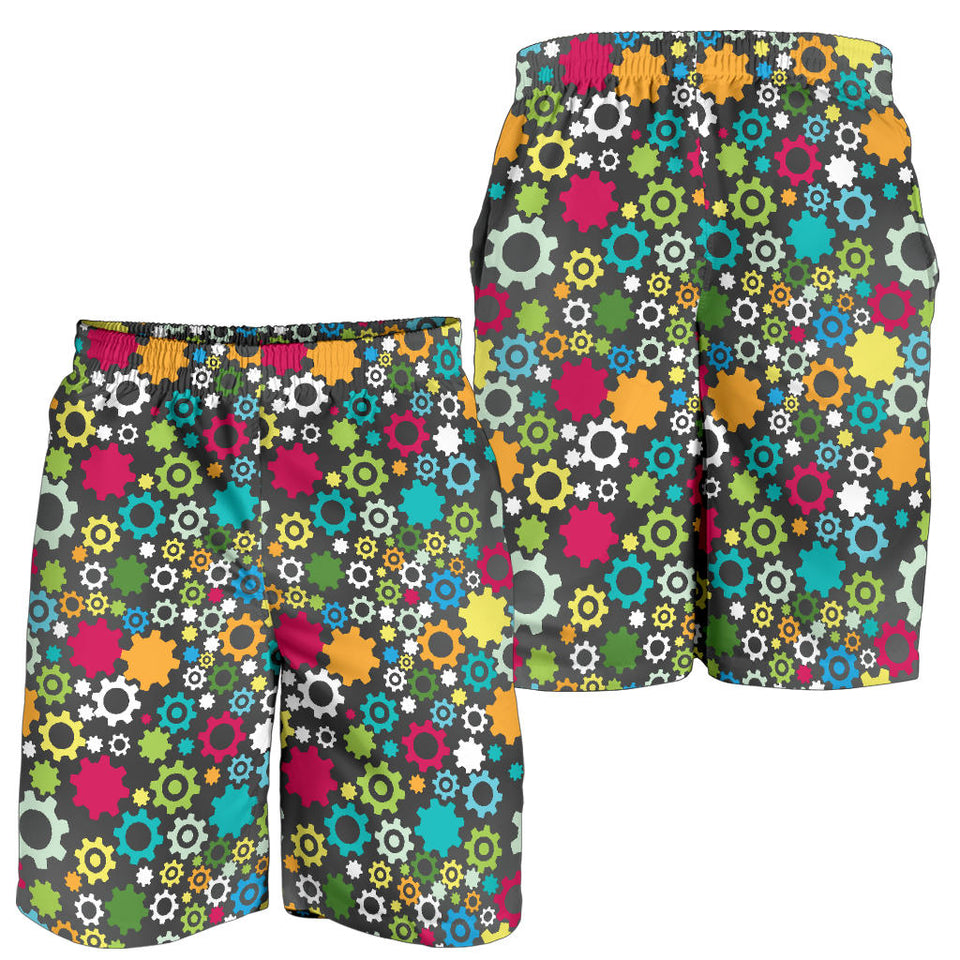 Gear Pattern Print Design 03 Men Shorts