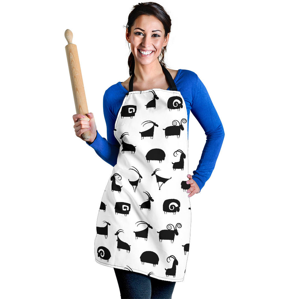 Goat Ram Pattern Adjustable Apron