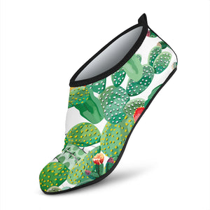 Cactus Design Pattern Copy Aqua Shoes