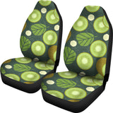 Whole Sliced Kiwi Leave And Flower Universal Fit Car Seat Covers
