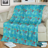 Math Pattern Print Design 02 Premium Blanket