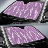 Lavender Flowers Purple Pattern Car Sun Shade