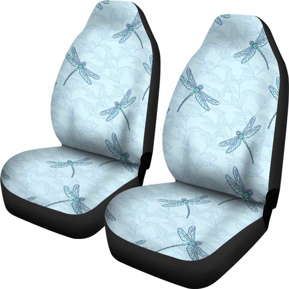 Dragonfly Pattern Blue Background  Universal Fit Car Seat Covers