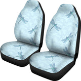 Dragonfly Pattern Blue Background  Universal Fit Car Seat Covers