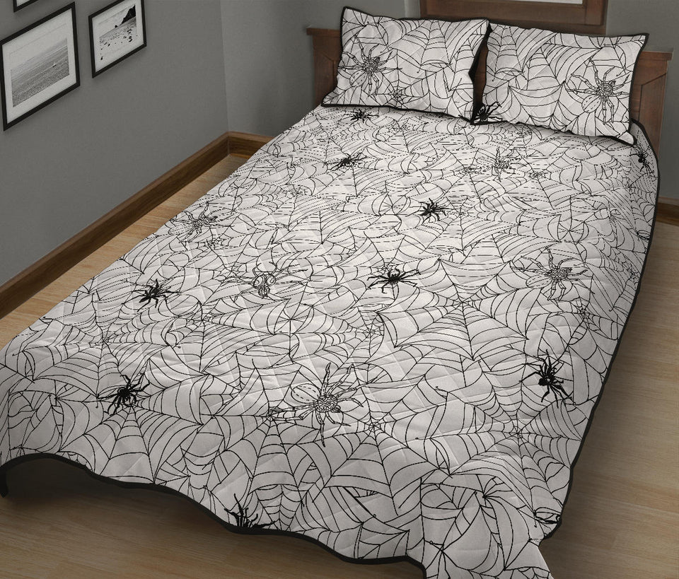 Spider web cobweb pattern Quilt Bed Set