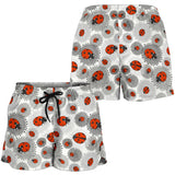 Ladybug Pattern Print Design 05 Women Shorts
