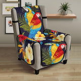 Colorful parrot flower pattern Chair Cover Protector