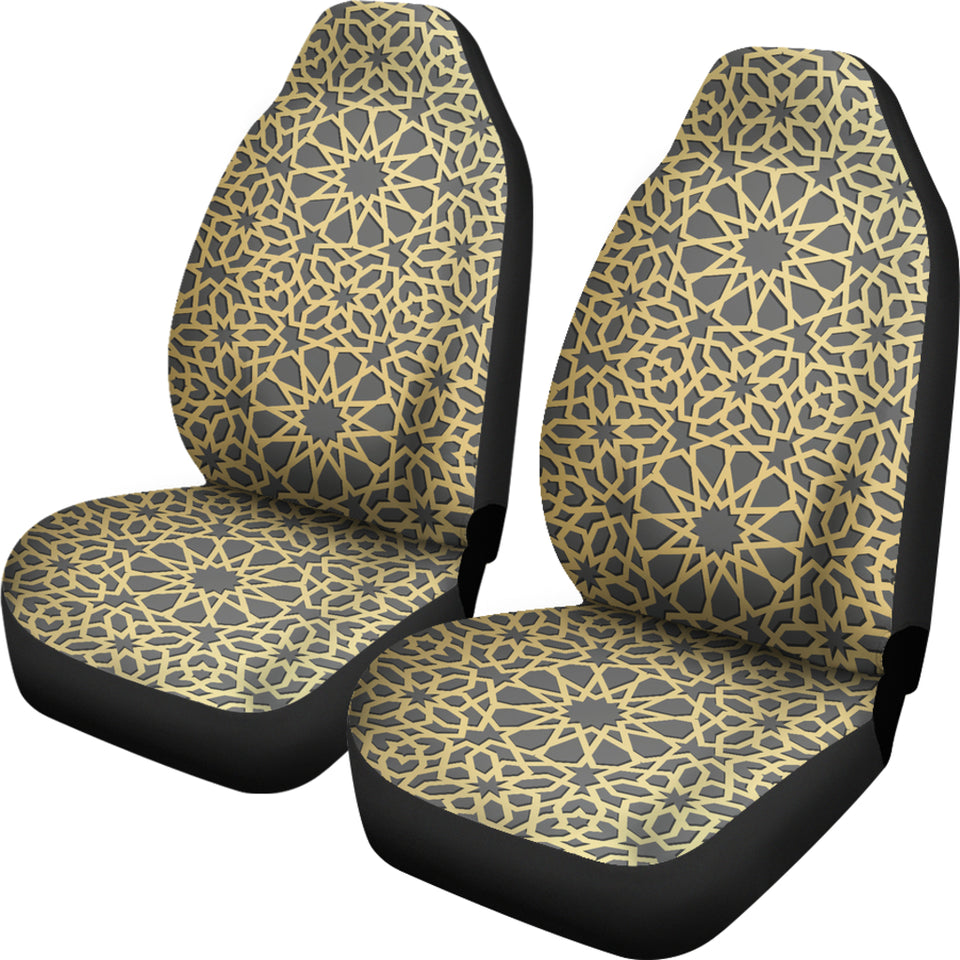 Arabic Star Gold Pattern  Universal Fit Car Seat Covers