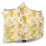 Gold Grape Pattern Hooded Blanket