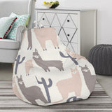 Llama Alpaca Pattern Bean Bag Cover