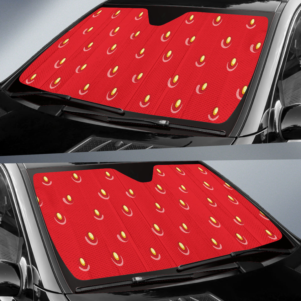 Strawberry Texture Skin Pattern Car Sun Shade