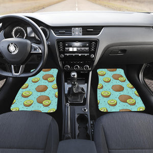 Kiwi Blue Background Front Car Mats