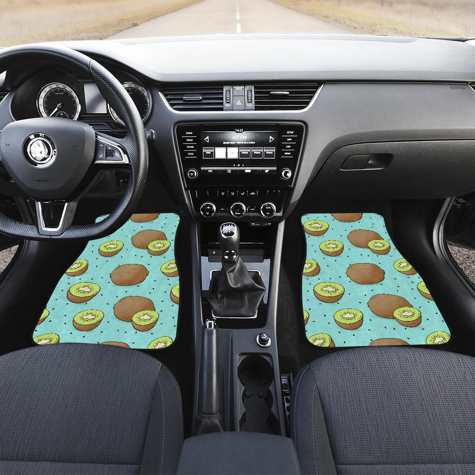Kiwi Blue Background Front Car Mats