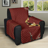 Koi Fish Carp Fish red background Recliner Cover Protector