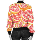 Tropical Grapefruit Pattern Women'S Bomber Jacket
