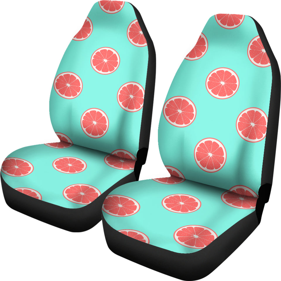 Grapefruit Green Background Universal Fit Car Seat Covers