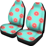 Grapefruit Green Background Universal Fit Car Seat Covers