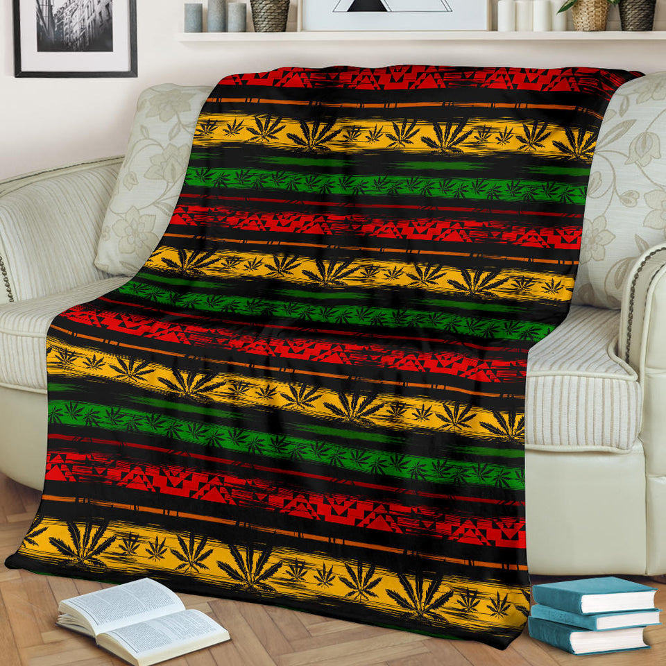 Canabis Marijuana Weed Pattern Print Design 04 Premium Blanket
