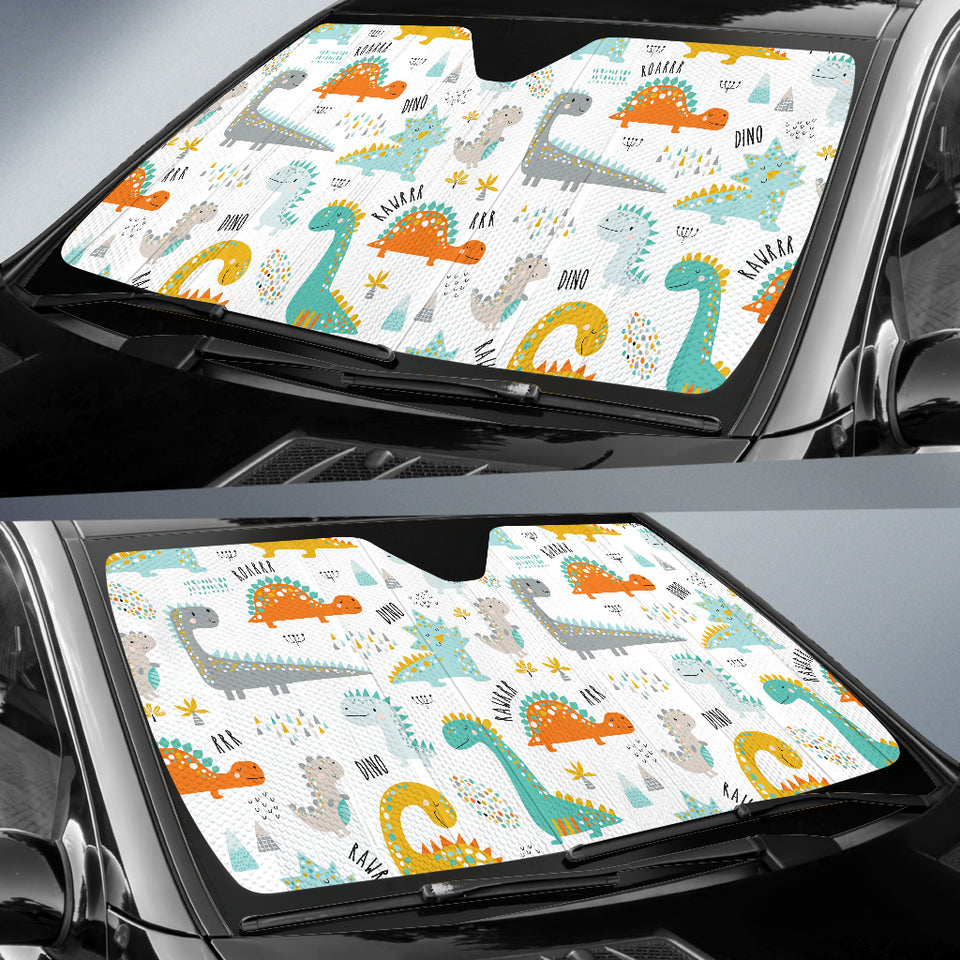 Cute Funny Kids Dinosaurs Pattern Car Sun Shade