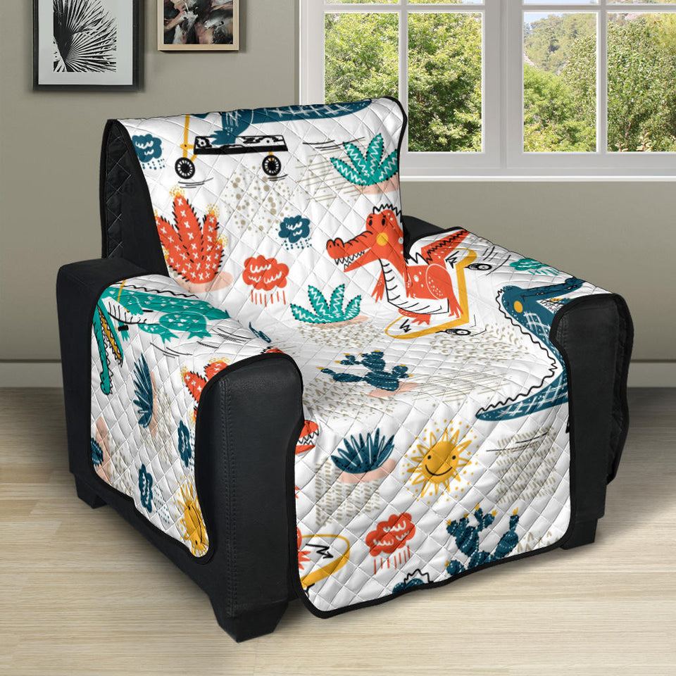 Cute Crocodile Pattern Recliner Cover Protector