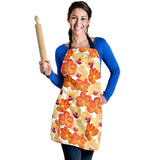 Orange Yellow Orchid Flower Pattern Background Adjustable Apron