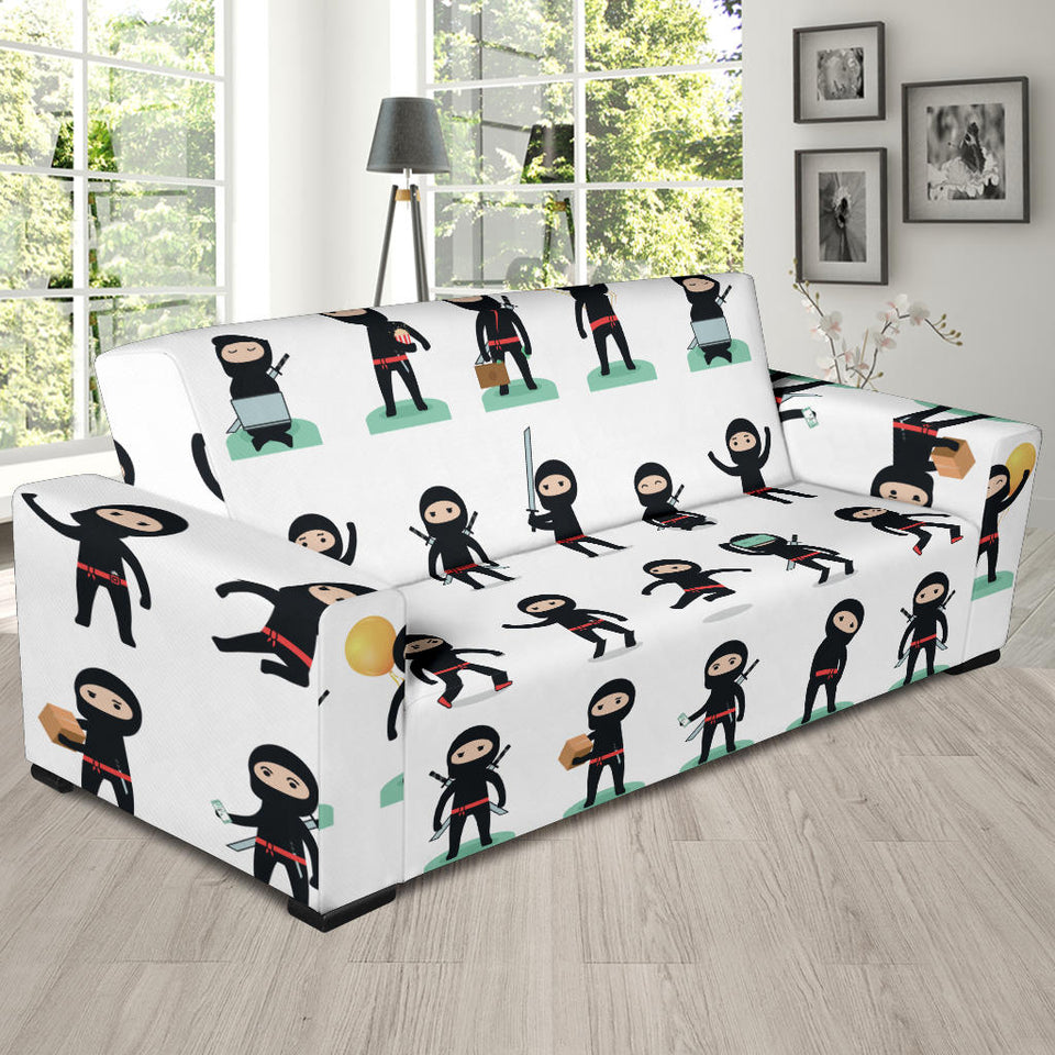 Cute Ninja Katana Sword Pattern Sofa Slipcover