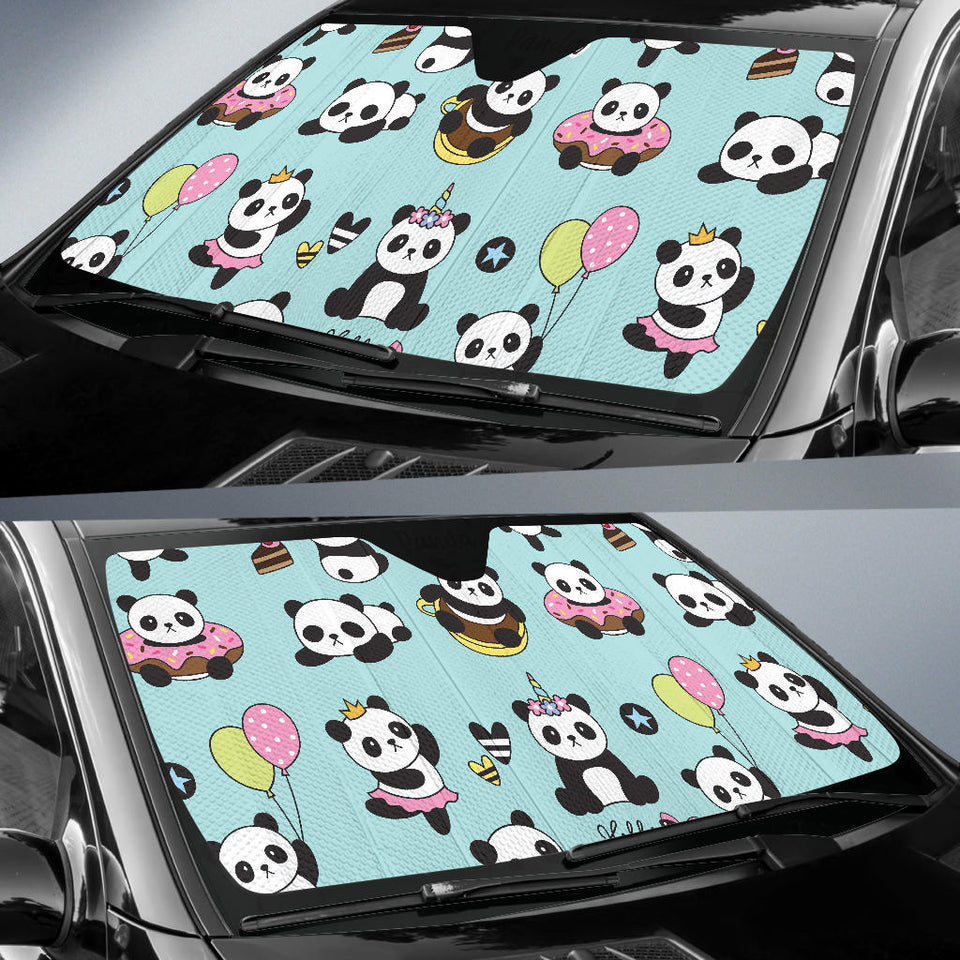 Cute Baby Panda Pattern Car Sun Shade